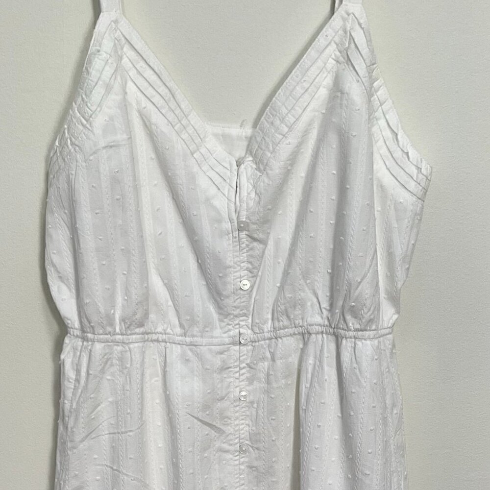 Nautica Womens Tiered Sleeveless Ruffle Midi Dress in Bright White Size L - Picture 8 of 12